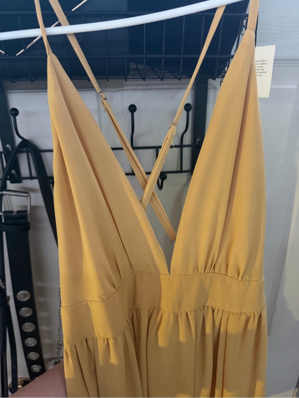 Windsor Mustard Yellow V-Neck Spaghetti Strap Cami